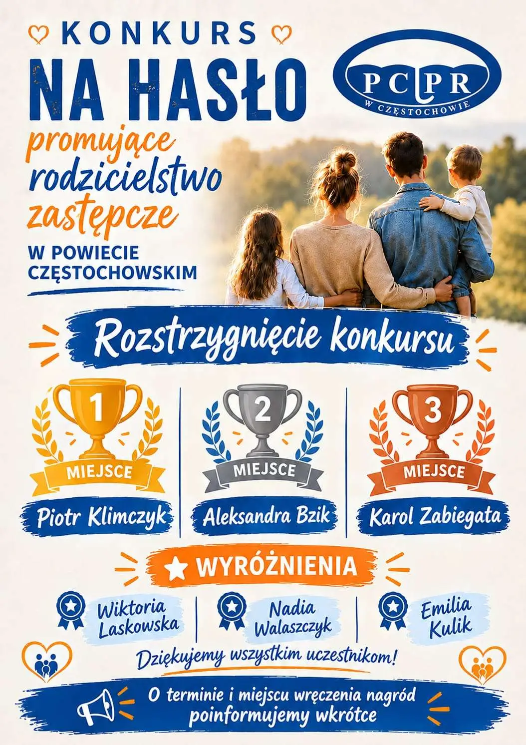 Zakończył się konkurs na hasło promujące rodzicielstwo zastępcze